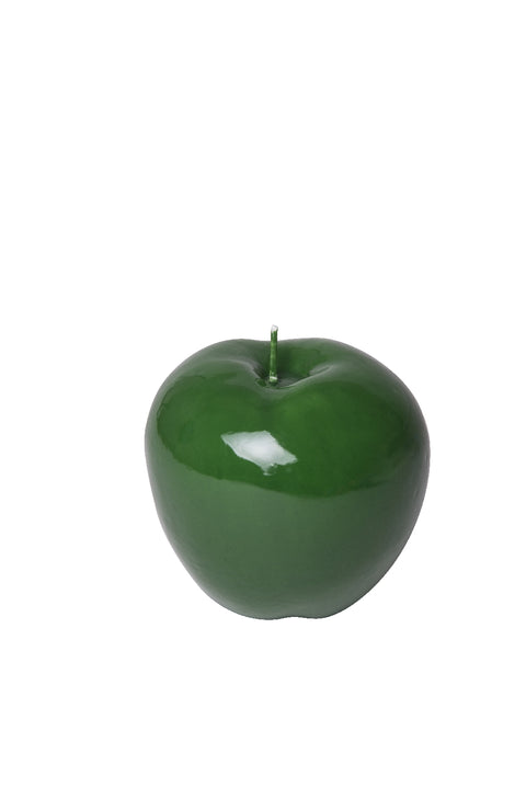 GLOSSY APPLE CANDLE MEASURES H 12 DIAM. 13 GREEN COLOR