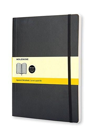 XL MOLESKINE SOFT COVER NOTEBOOK SQUARES 19X25 