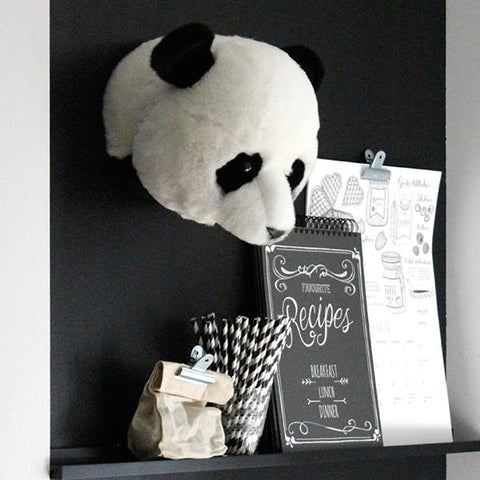 WILD AND SOFT"THOMAS" PANDA ART WS0046 PLUSH WALL TROPHY