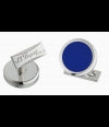 "ST DUPONT ROUND BLUE/PALL CUFFLINKS"