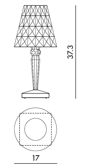 KARTELL BIG BATTERY POWER SUPPLY LAMP DIRECT CRYSTAL ART 09470/B4