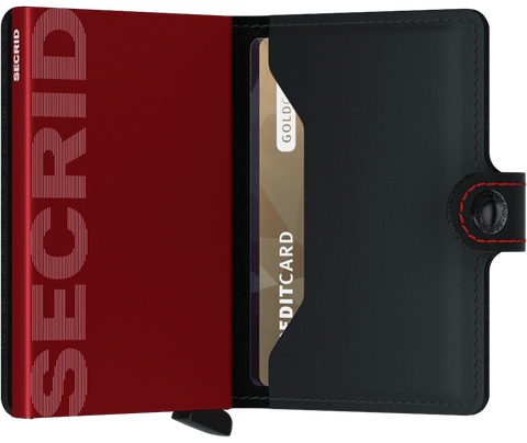 MINIWALLET SECRID MM MATTE BLACK RED