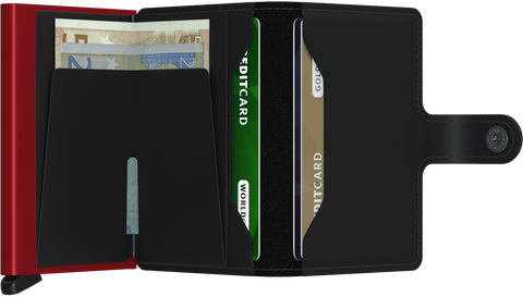 MINIWALLET SECRID MM MATTE BLACK RED
