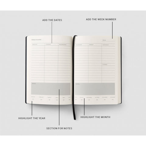 WEEKLY PLANNER TIMELESS BLACK ART.PW00585