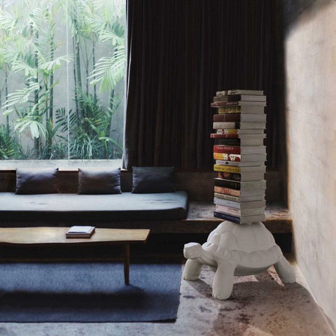 TURTLE CARRY BOOKSHELF WHITE QEEBOO