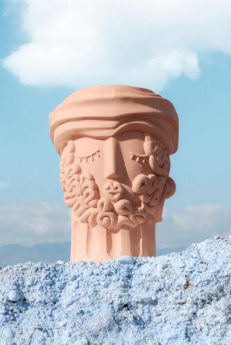 VASO IN TERRACOTTA MAN SELETTI CM 25X23 H 33 ART 11506