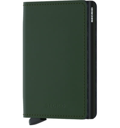 "SLIMWALLET SECRID MATTE GREEN BLACK"