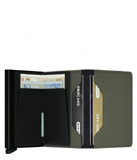 "SLIMWALLET SECRID MATTE GREEN BLACK"