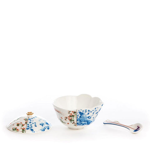 SELETTI SUGAR BOWL IN PORCELAIN HYBRID MAURILIA ART. 9748