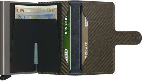 "MINI WALLET CARBON KHAKI SECRID"